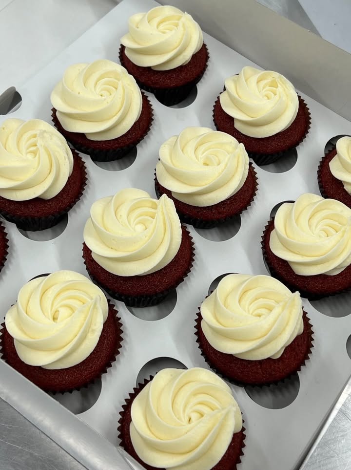 Red Velvet Cupcakes with Cream Cheese Frosting
