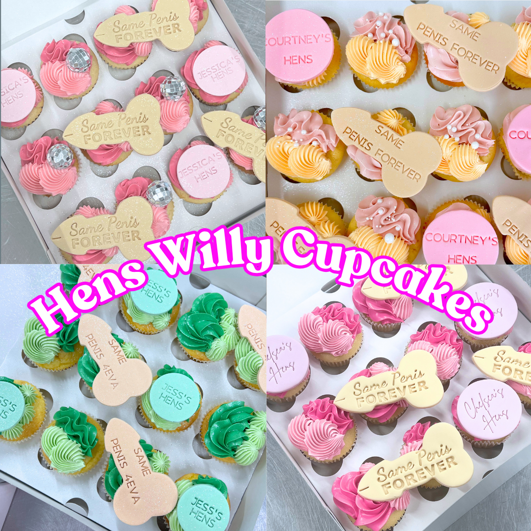 Hens Willy Cupcakes (12 per box)