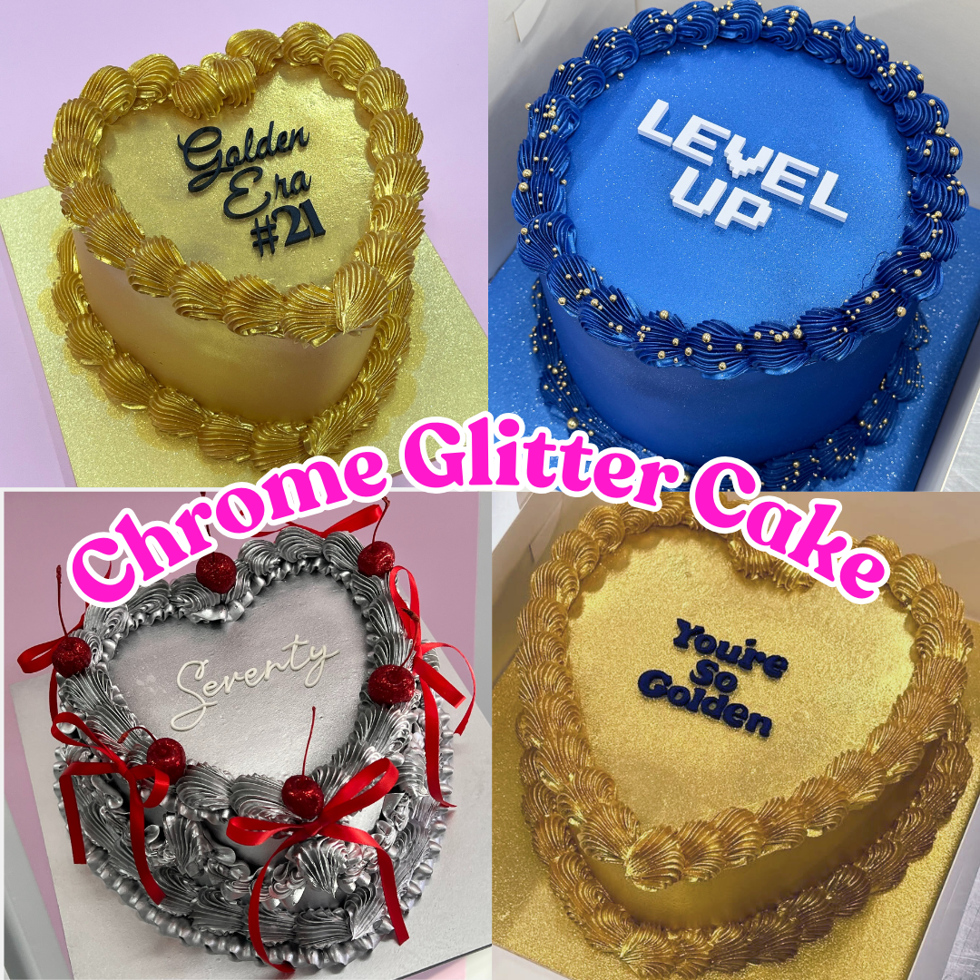Chrome Glitter Cake