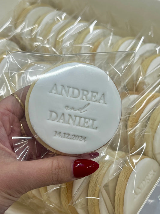 Custom Logo/Text Embossed Cookies (min 30)