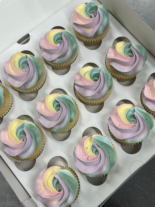 Rainbow Cupcakes (12 per box)